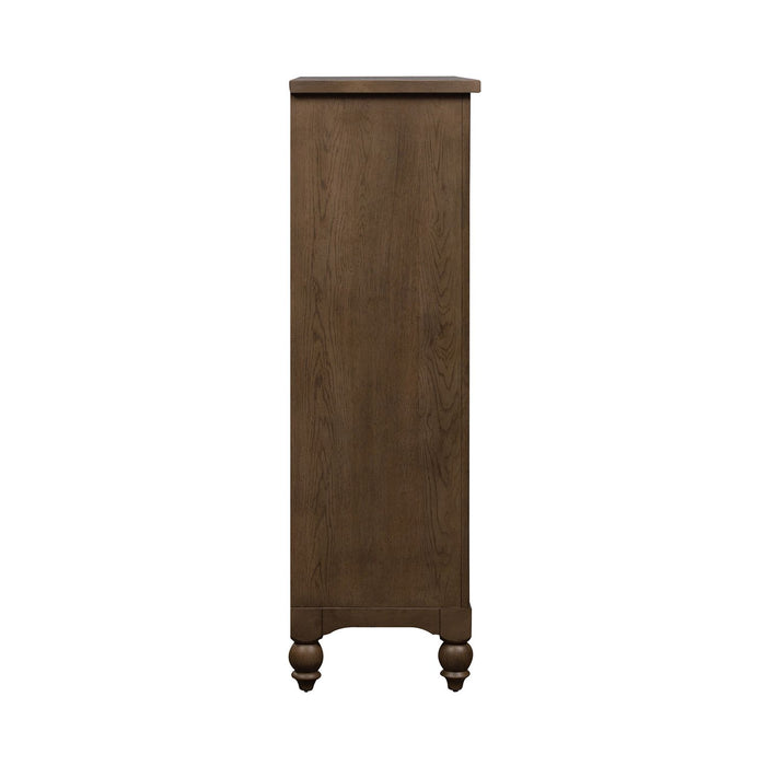 Americana Farmhouse 12 Drawer Chesser in Dusty Taupe and Black - Furniture House (VA)