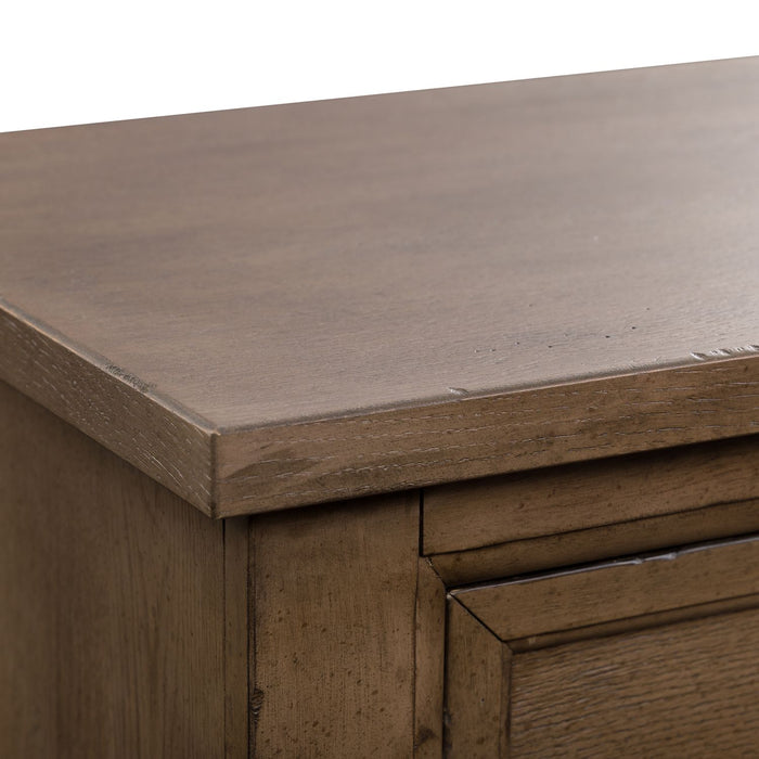 Americana Farmhouse 12 Drawer Chesser in Dusty Taupe and Black - Furniture House (VA)