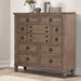 Americana Farmhouse 12 Drawer Chesser in Dusty Taupe and Black image