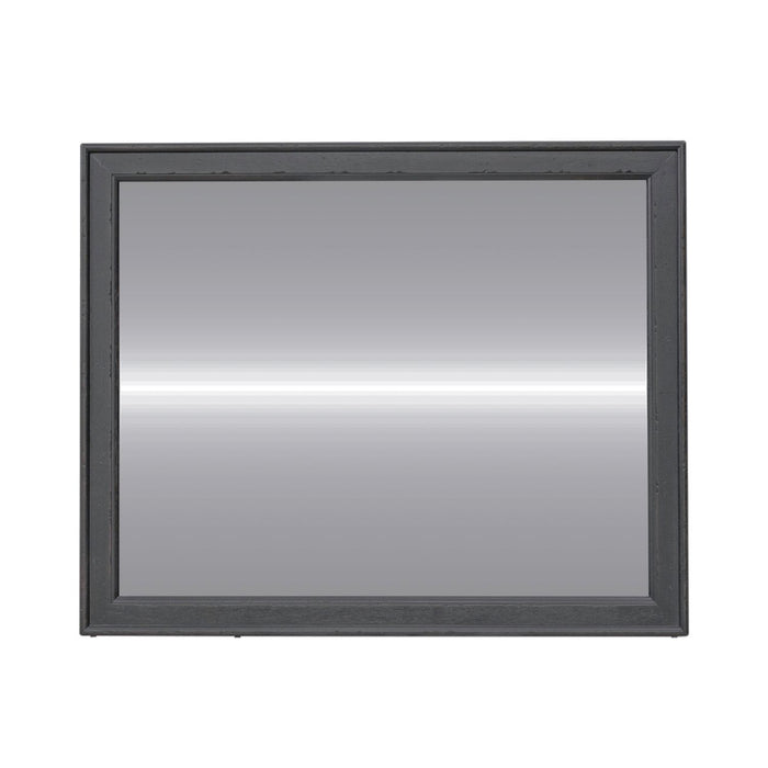 Americana Farmhouse Landscape Mirror in Black - Furniture House (VA)