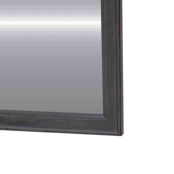 Americana Farmhouse Landscape Mirror in Black - Furniture House (VA)