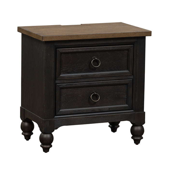 Americana Farmhouse 2 Drawer Nightstand in Black - Furniture House (VA)