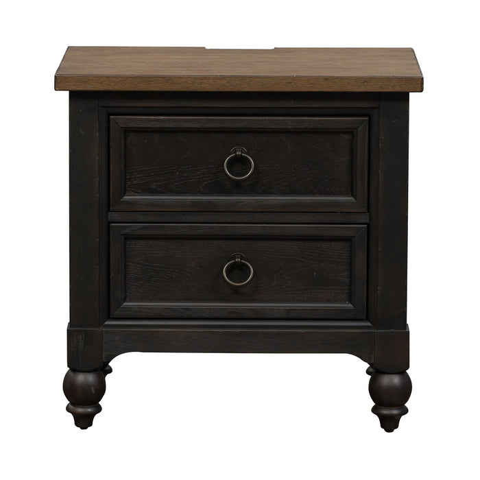 Americana Farmhouse 2 Drawer Nightstand in Black - Furniture House (VA)