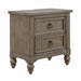 Americana Farmhouse 2 Drawer Nightstand in Dusty Taupe and Black - Furniture House (VA)