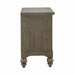 Americana Farmhouse 2 Drawer Nightstand in Dusty Taupe and Black - Furniture House (VA)