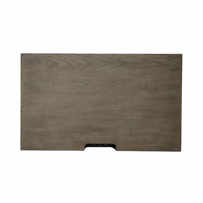 Americana Farmhouse 2 Drawer Nightstand in Dusty Taupe and Black - Furniture House (VA)