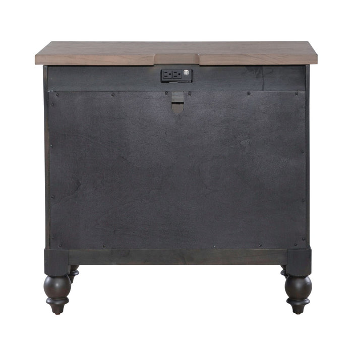 Americana Farmhouse 6 Drawer Bedside Chest in Black - Furniture House (VA)