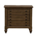 Americana Farmhouse 6 Drawer Bedside Chest in Dusty Taupe and Black - Furniture House (VA)