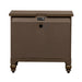 Americana Farmhouse 6 Drawer Bedside Chest in Dusty Taupe and Black - Furniture House (VA)