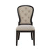 Americana Farmhouse Uph Tufted Back Side Chair - Black - Furniture House (VA)