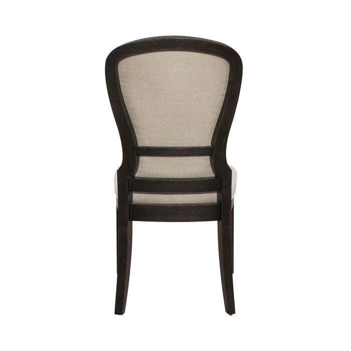 Americana Farmhouse Uph Tufted Back Side Chair - Black - Furniture House (VA)
