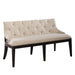 Americana Farmhouse Uph Shelter Dining Bench in Dusty Taupe & Black - Furniture House (VA)