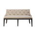 Americana Farmhouse Uph Shelter Dining Bench in Dusty Taupe & Black - Furniture House (VA)