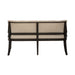 Americana Farmhouse Uph Shelter Dining Bench in Dusty Taupe & Black - Furniture House (VA)
