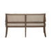 Americana Farmhouse Uph Shelter Dining Bench in Dusty Taupe & Black - Furniture House (VA)