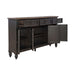 Americana Farmhouse Hall Buffet in Dusty Taupe & Black - Furniture House (VA)
