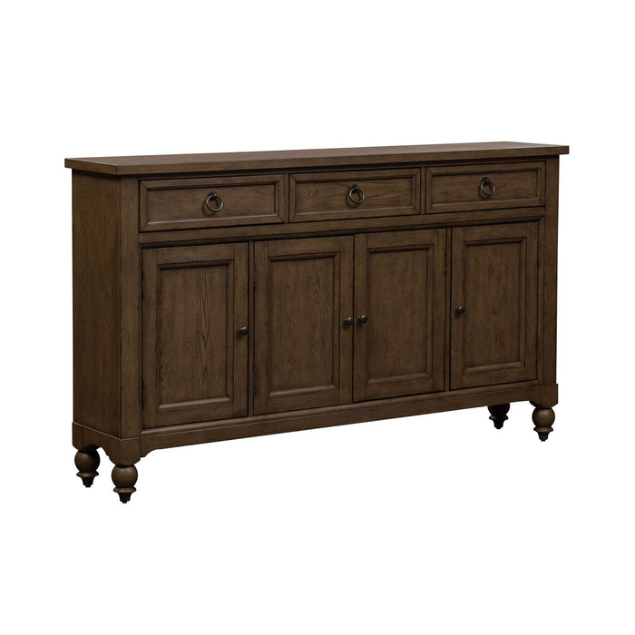 Americana Farmhouse Hall Buffet in Dusty Taupe - Furniture House (VA)