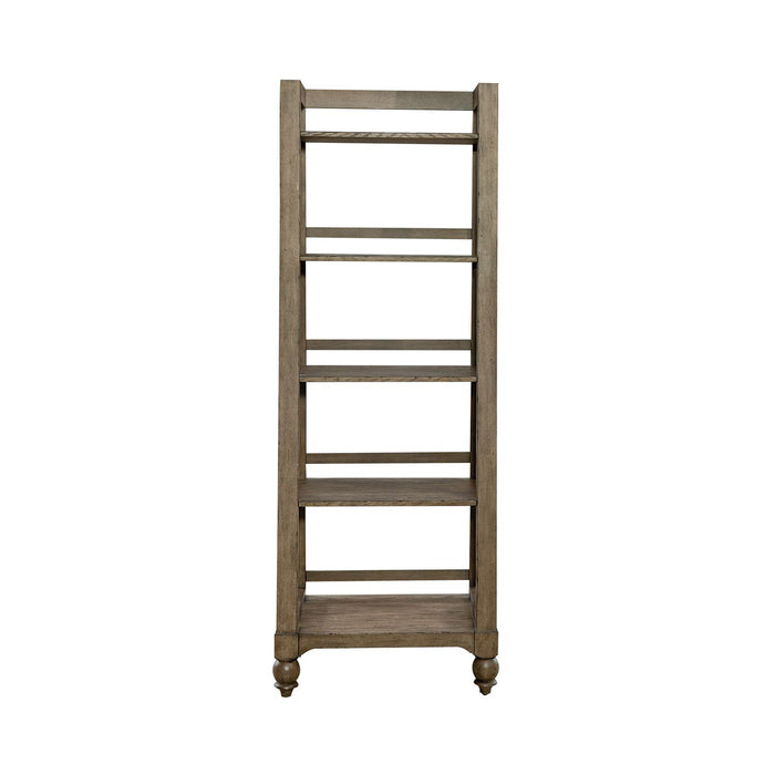 Americana Farmhouse Leaning Pier Bookcase in Dusty Taupe - Furniture House (VA)