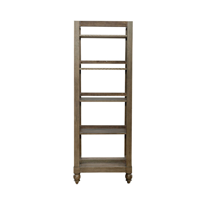Americana Farmhouse Leaning Pier Bookcase in Dusty Taupe - Furniture House (VA)