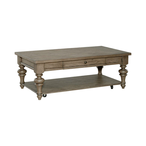 Americana Farmhouse Rectangular Cocktail Table in Dusty Taupe - Furniture House (VA)