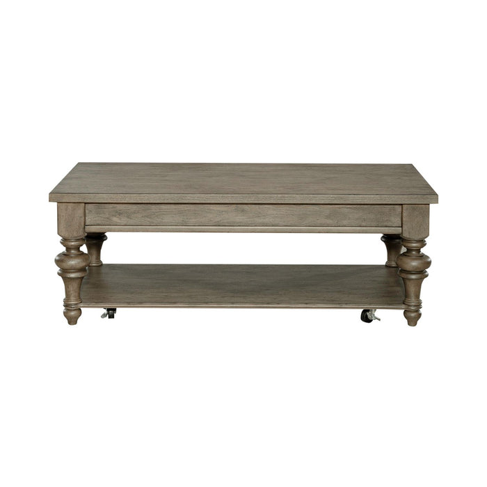 Americana Farmhouse Rectangular Cocktail Table in Dusty Taupe - Furniture House (VA)