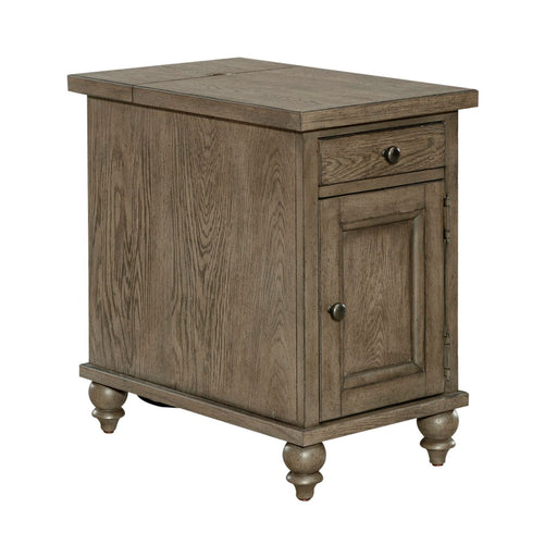 Americana Farmhouse Chair Side Table in Dusty Taupe - Furniture House (VA)