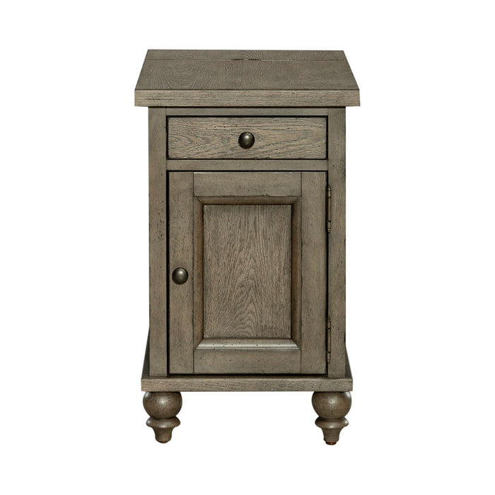 Americana Farmhouse Chair Side Table in Dusty Taupe - Furniture House (VA)