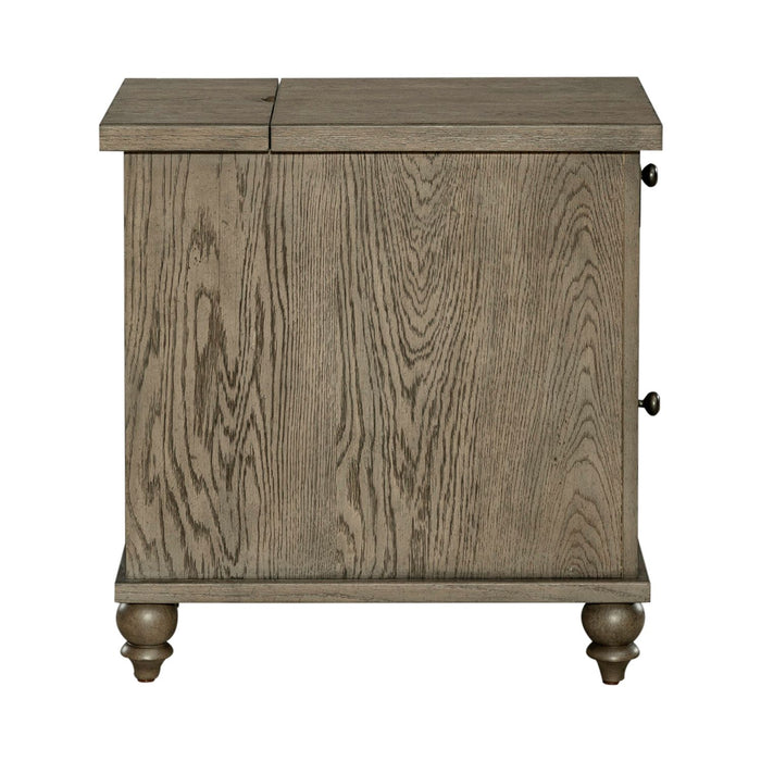 Americana Farmhouse Chair Side Table in Dusty Taupe - Furniture House (VA)