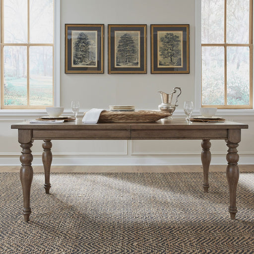 Americana Farmhouse Rectangular Leg Table in Dusty Taupe & Black - Furniture House (VA)