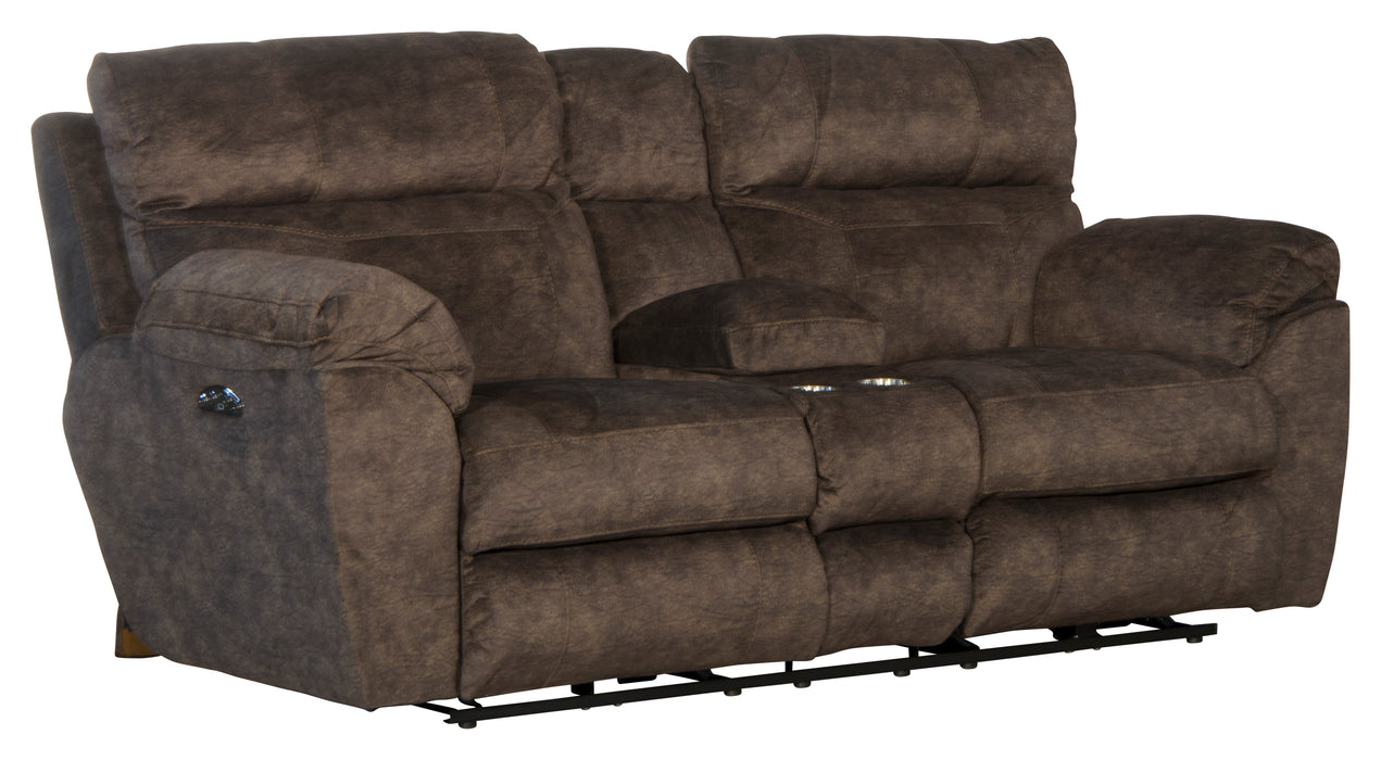 Sedona Pwr Headrest Lay Flat Recl Cnsl Loveseat w/Stg & Cupholders - Furniture House (VA)