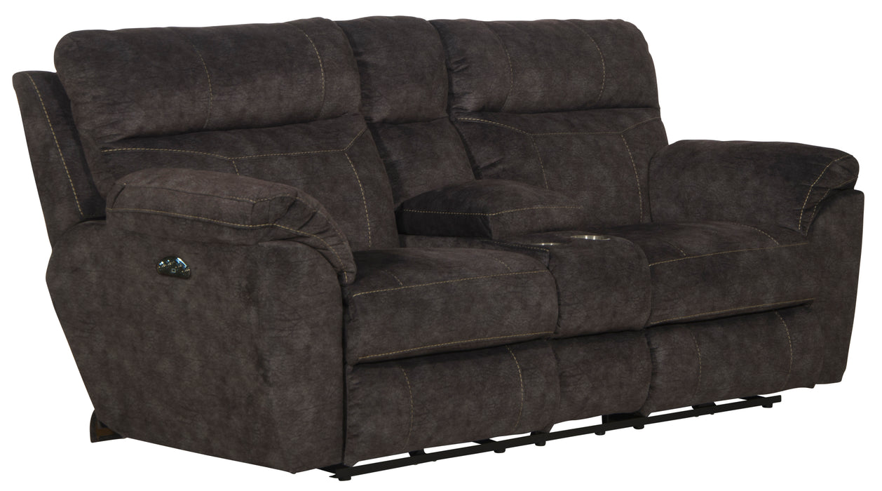 Sedona Pwr Headrest Lay Flat Recl Cnsl Loveseat w/Stg & Cupholders - Furniture House (VA)