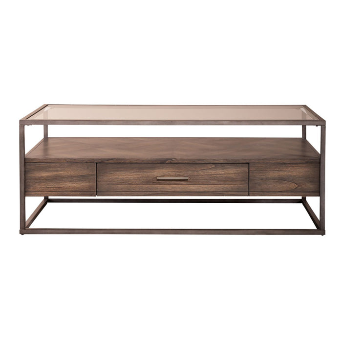Jamestown Rectangular Cocktail Table in Brown - Furniture House (VA)