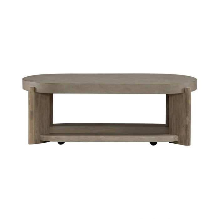 Affinity Cocktail Table in Dusty Taupe with Concrete Top image