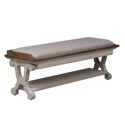 Farmhouse Reimagined Bed Bench in Antique White - Furniture House (VA)