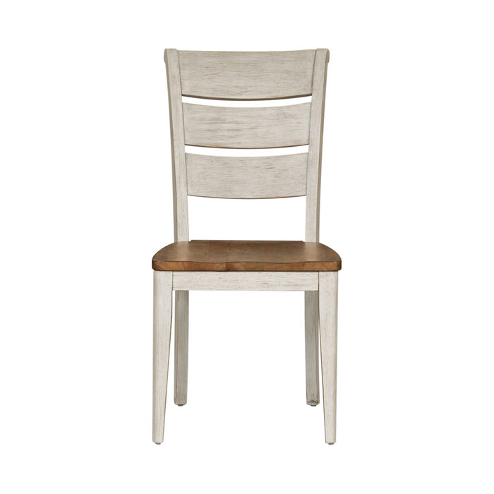 Farmhouse Reimagined Ladder Back Side Chair (RTA) in Antique White (Set of 2) - Furniture House (VA)