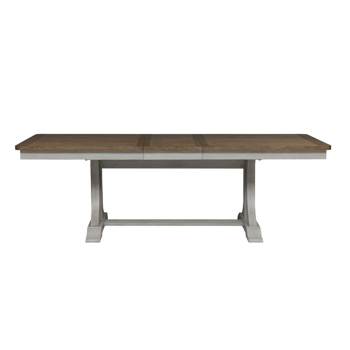 Farmhouse Reimagined 6 Piece Trestle Table Set
