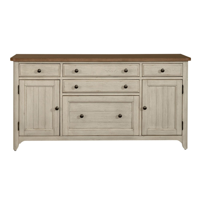Farmhouse Reimagined Door Credenza in Antique White - Furniture House (VA)