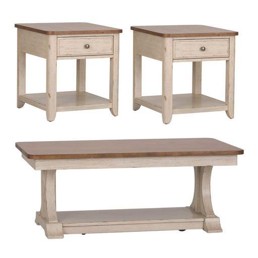 Farmhouse Reimagined 3 Piece Set (1-Cocktail 2-End Tables) - Furniture House (VA)