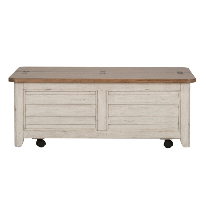 Farmhouse Reimagined Storage Trunk in Antique White - Furniture House (VA)