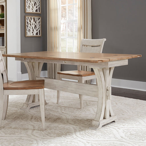 Farmhouse Reimagined Flip Lid Sofa Table in Antique White image