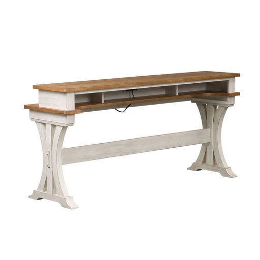 Farmhouse Reimagined Console Bar Table in Antique White - Furniture House (VA)