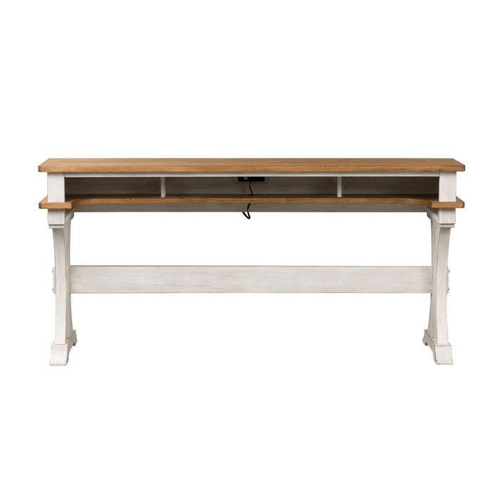 Farmhouse Reimagined Console Bar Table in Antique White - Furniture House (VA)