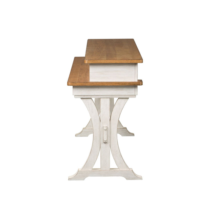 Farmhouse Reimagined Console Bar Table in Antique White - Furniture House (VA)
