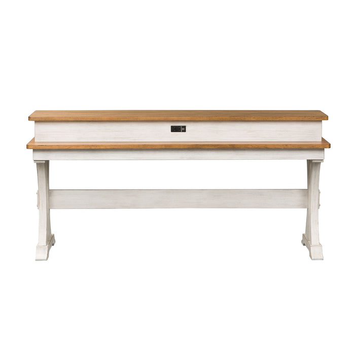 Farmhouse Reimagined Console Bar Table in Antique White - Furniture House (VA)