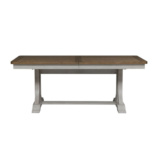 Farmhouse Reimagined Trestle Dining Table in Antique White - Furniture House (VA)