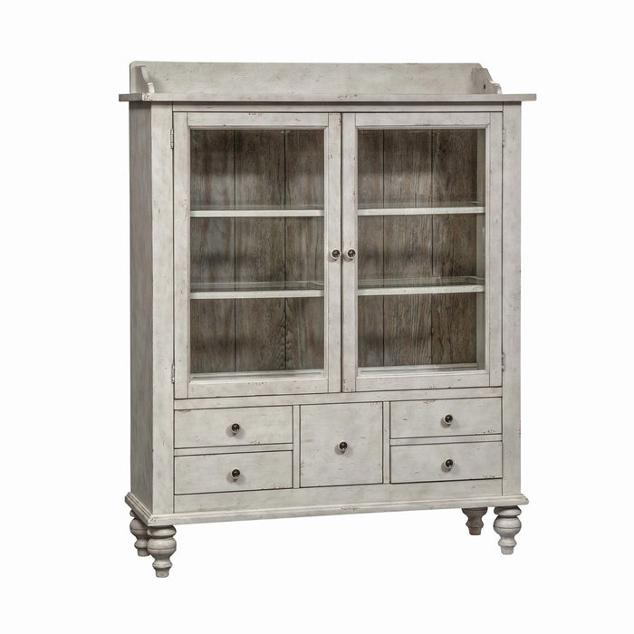 Whitney Display Cabinet in Weathered Gray - Furniture House (VA)
