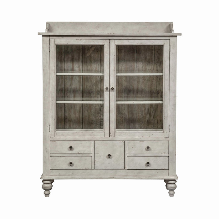 Whitney Display Cabinet in Weathered Gray - Furniture House (VA)