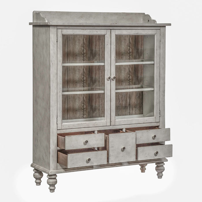 Whitney Display Cabinet in Weathered Gray - Furniture House (VA)
