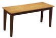 John Thomas Furniture Dining Essentials Bench in Cinnamon/Espresso image