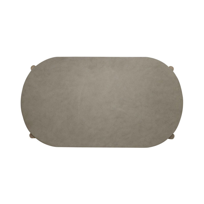 Affinity Oval Cocktail Table in Dusty Taupe with Concrete Top - Furniture House (VA)